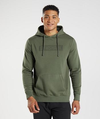 Gymshark Block Hoodie Herr Olivgröna | SE 3583HAP